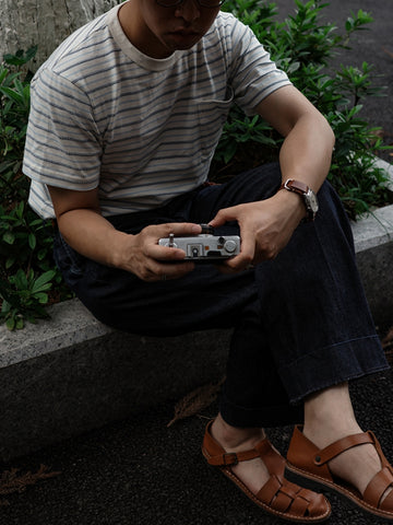 T-shirt jacquard rayé pour homme