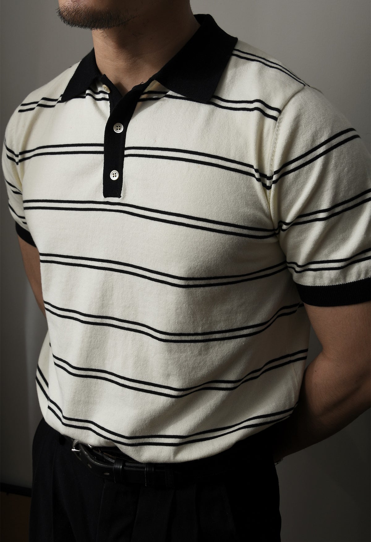 Men's Striped Polo Shirt Short Sleeves