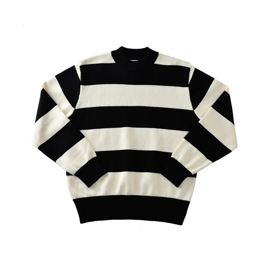 Pull rayé pour homme avec motif prisonnier