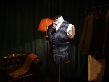 Men's Striped Tweed Vest