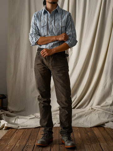 Men's Gray Salt Pepper Western Shirt