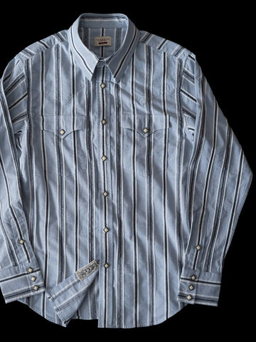 Men's Gray Salt Pepper Western Shirt