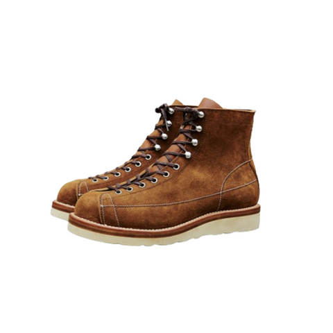 Suede Lineman Boots, Roughout Leather