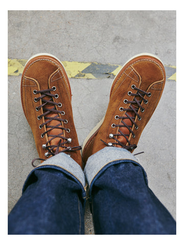 Suede Lineman Boots, Roughout Leather