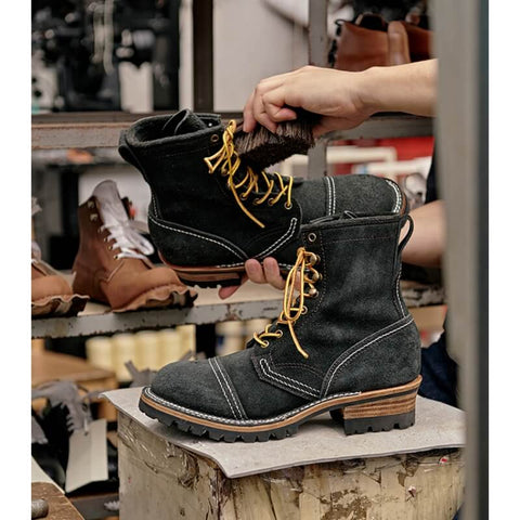 Men's Suede Logger Boots
