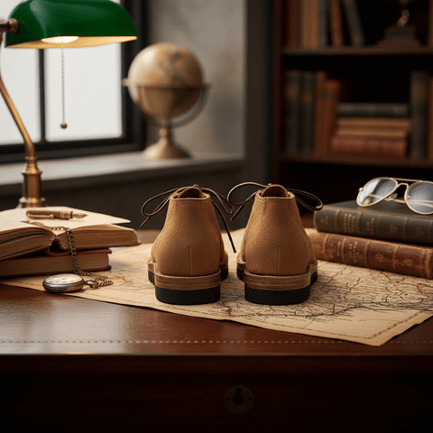 Men's Suede Monkey Boots, Ripple Sole