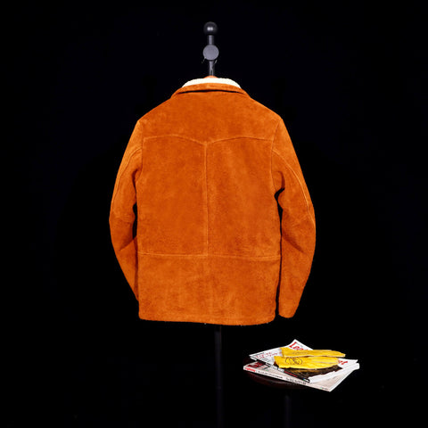 Men's Shearling Collar Ranch Coat, Cowhide