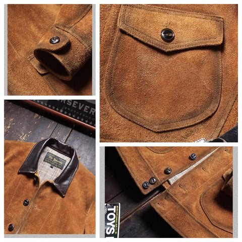 Men's Suede Ranch Jacket, Tobacco