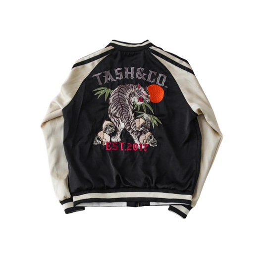 Men's Sukajan Bomber Jacket Tiger Embroidery