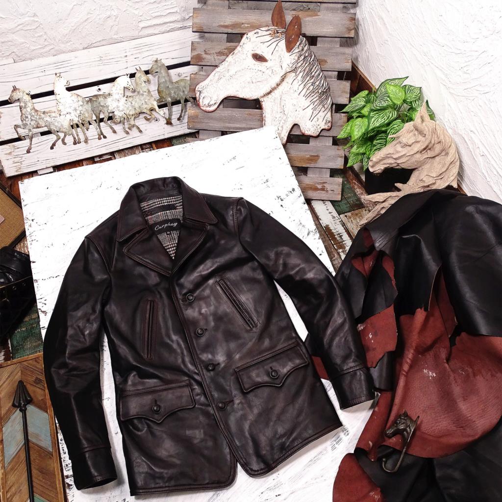 Men's Switchyard Leather Jacket Tea Core Horsehide – Crush on Retro