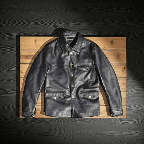 メンズ ブレーキマン レザーコート ホースハイド