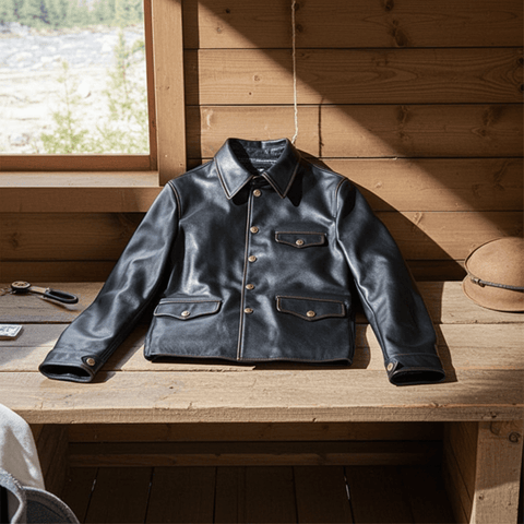 メンズ ブレーキマン レザーコート ホースハイド