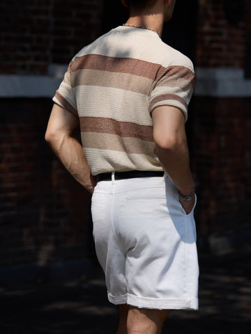 Men's Three-Tone T-shirt, Short Sleeves