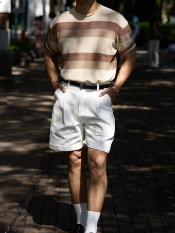 Men's Three-Tone T-shirt, Short Sleeves