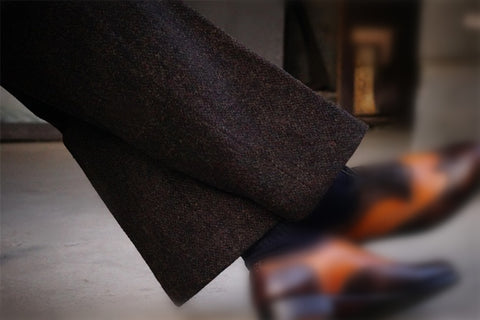 Men's Chocolate Brown Tweed Pants