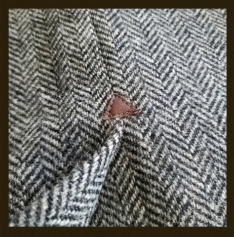 Men's Herringbone Tweed Suit Jacket Gray