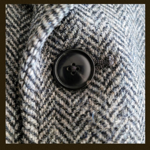 Men's Herringbone Tweed Suit Jacket Gray