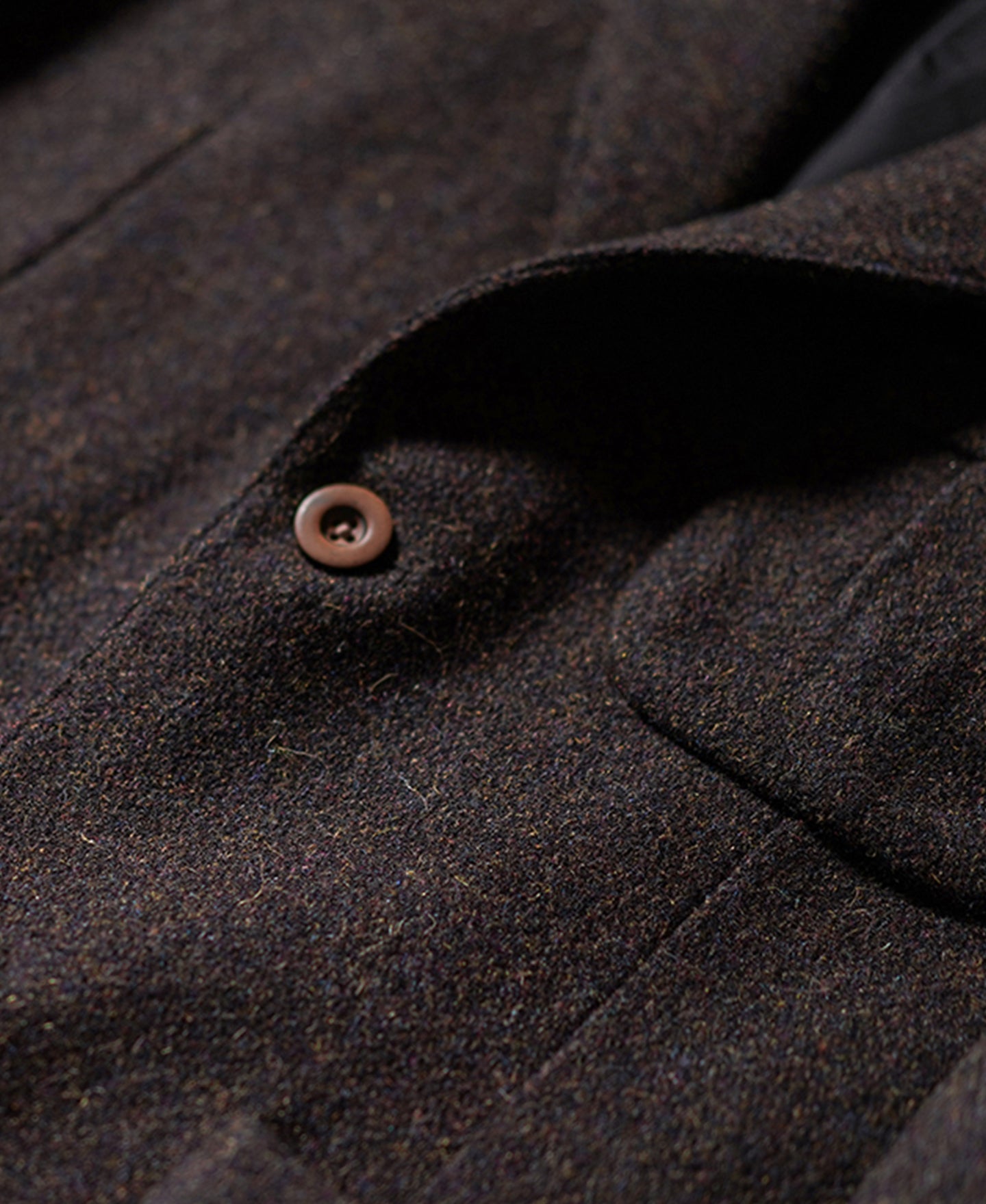 Men's Tweed Wool Suit Blazer Chocolate Brown
