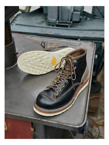 Men's Two Tone Kiltie Lace-to-Toe Boots