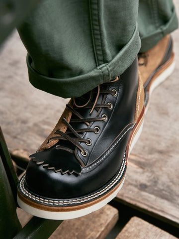 Men's Two Tone Kiltie Lace-to-Toe Boots