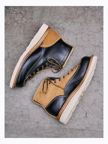 Men's Two Tone Kiltie Lace-to-Toe Boots