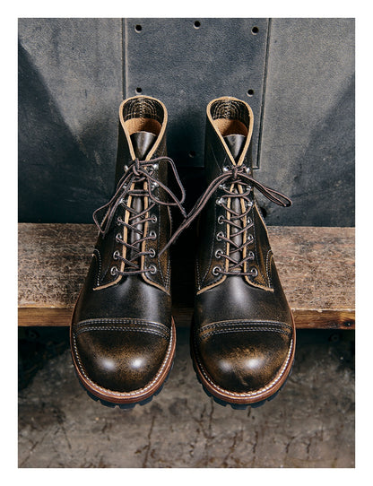 Distressed Two Tone Service Boots