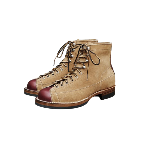 Two Tone Suede Lineman Boots