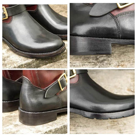 Men's Two Tone Engineer Boots