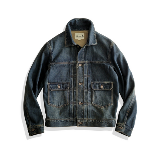 Veste en jean vieillie de type II pour homme