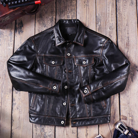 Men's 557 Leather Jacket, Teacore Cowhide