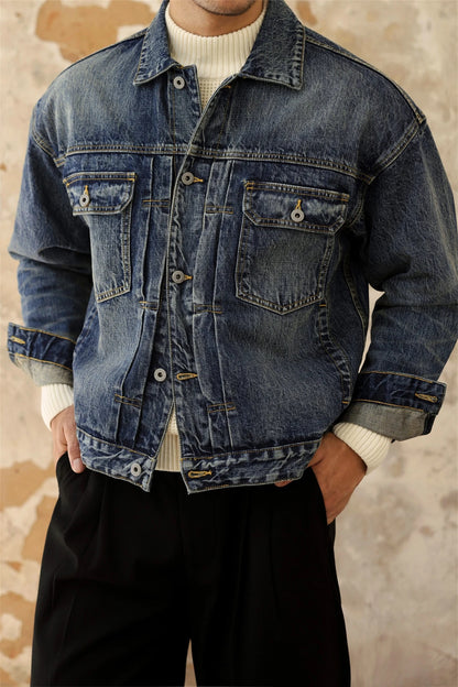 Veste en jean vieillie pour homme Type 2 507XX