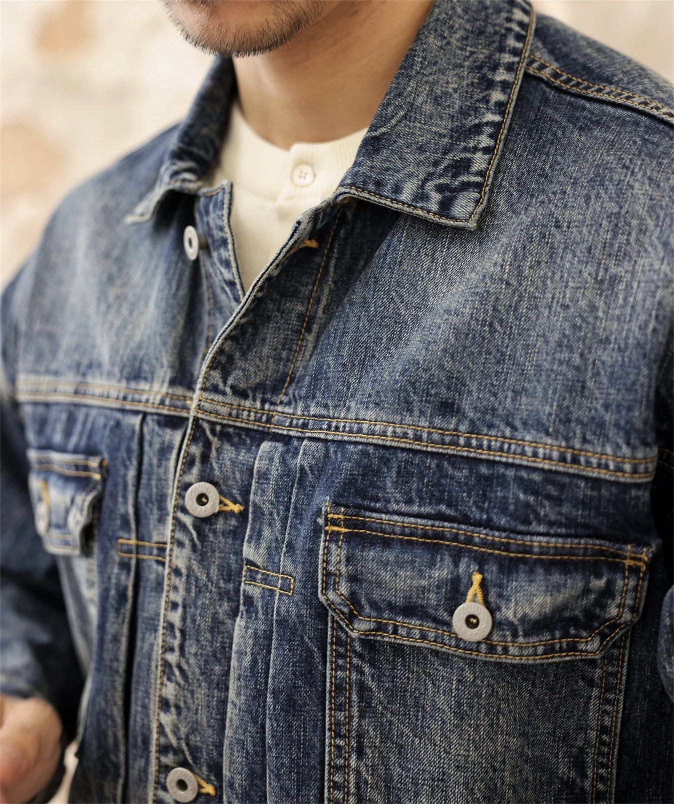 Veste en jean vieillie pour homme Type 2 507XX