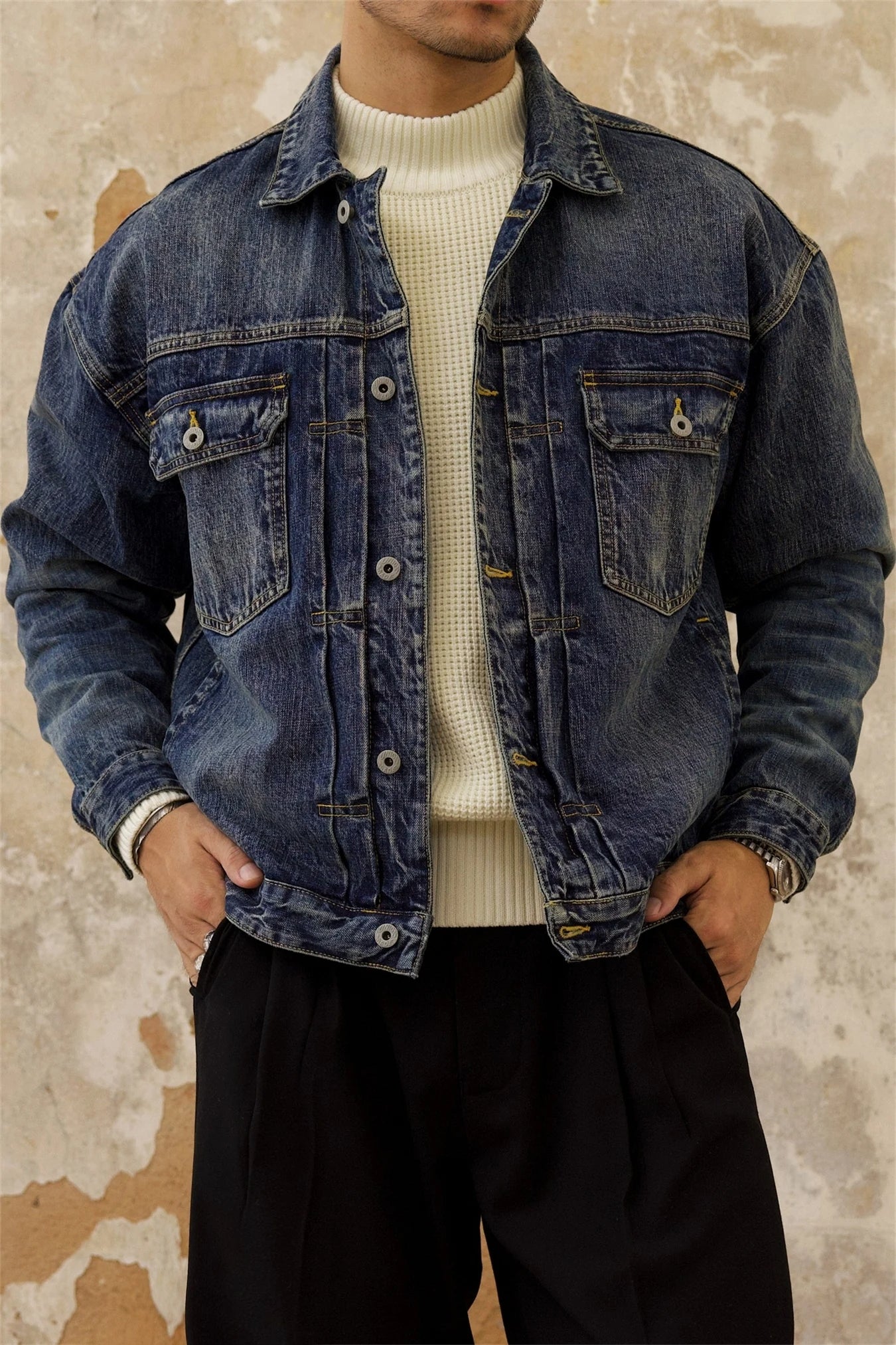 Veste en jean vieillie pour homme Type 2 507XX