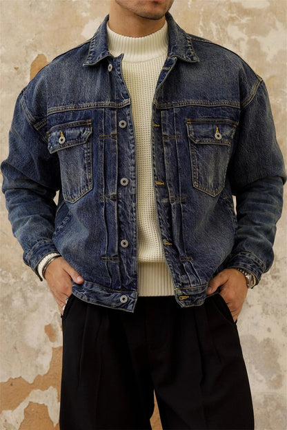 Veste en jean vieillie pour homme Type 2 507XX