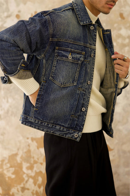 Veste en jean vieillie pour homme Type 2 507XX