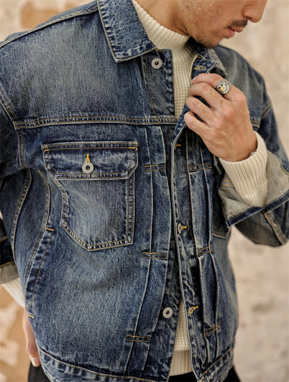 Veste en jean vieillie pour homme Type 2 507XX