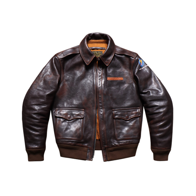 Men's Distressed Type A2 Flight Leather Jacket