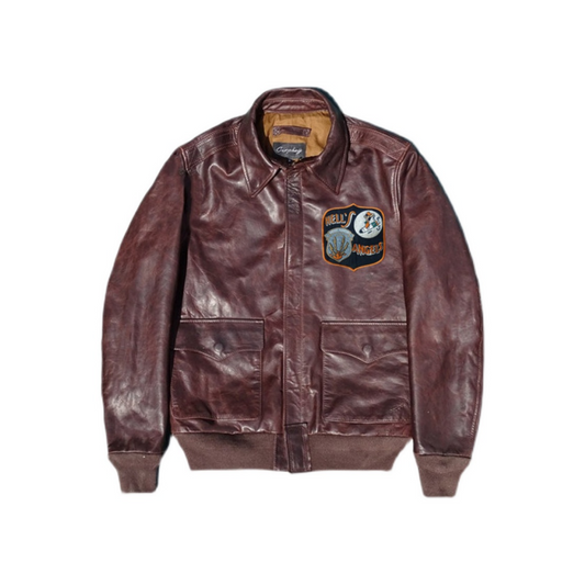 Men's Printed Type A2 Flying Leather Jacket