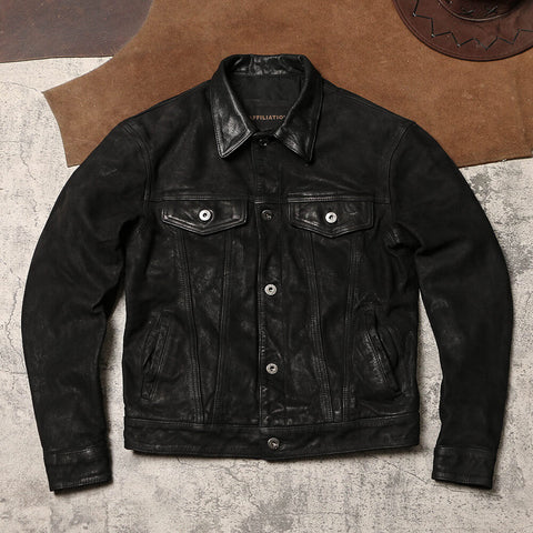 Men's Type III Trucker Jacket, Goatskin