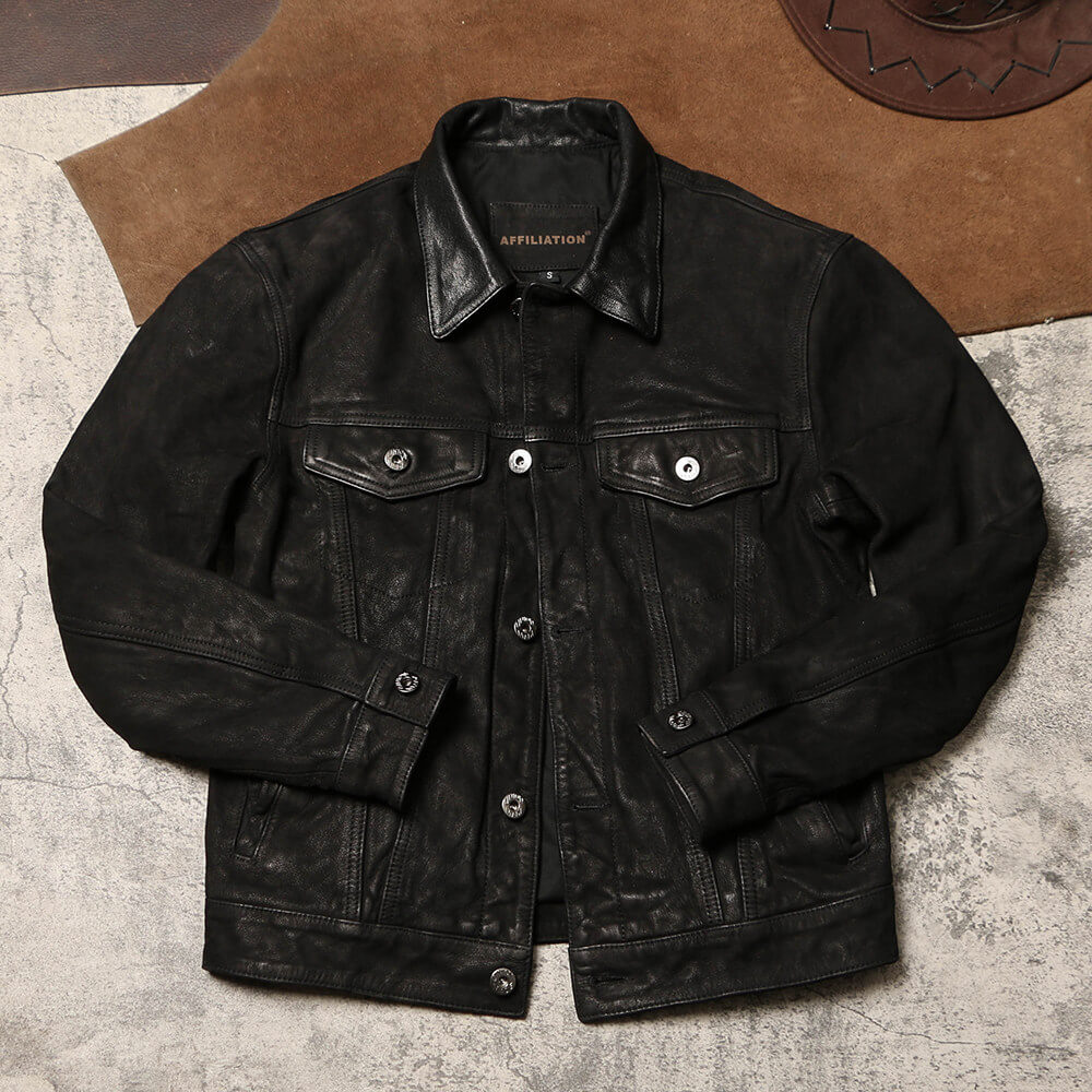 Men's Type III Trucker Jacket, Goatskin
