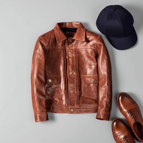 Men's Type II Leather Jacket, Cowhide