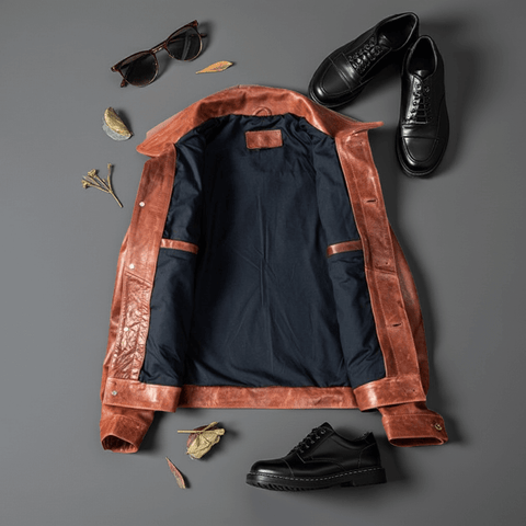 Men's Type II Leather Jacket, Cowhide