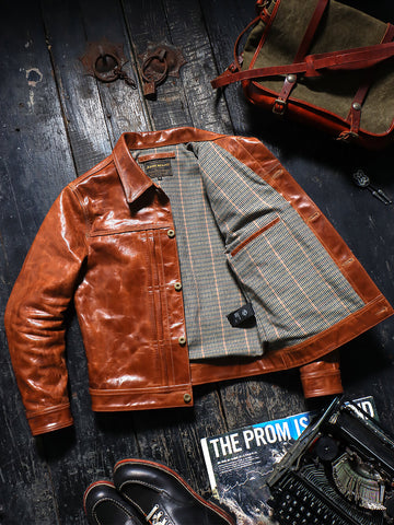Men's Type I Leather Trucker Jacket