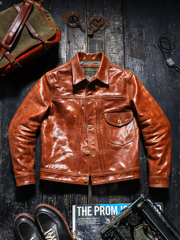 Men's Type I Leather Trucker Jacket