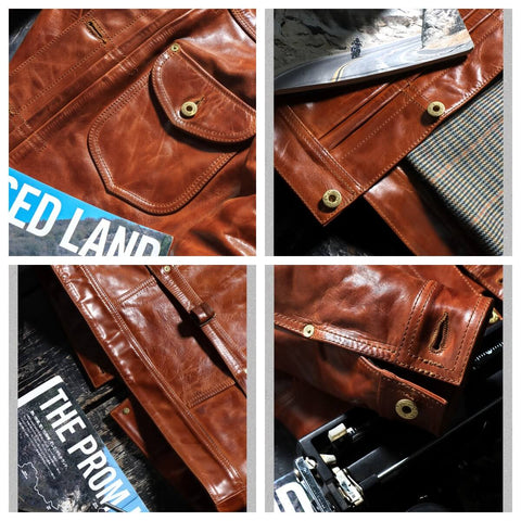 Men's Type I Leather Trucker Jacket