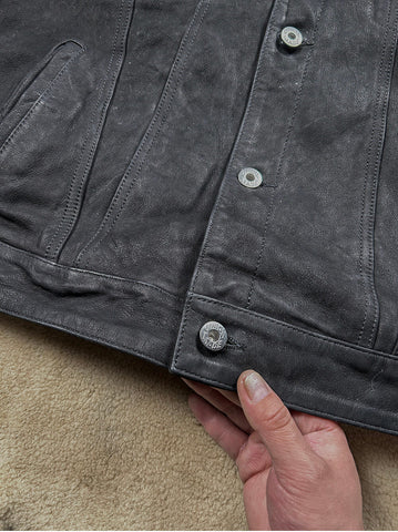 Men's Type III Trucker Jacket, Matte Goatskin