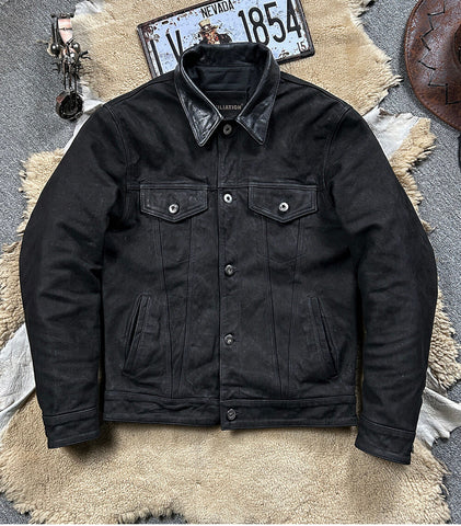 Men's Type III Trucker Jacket, Matte Goatskin
