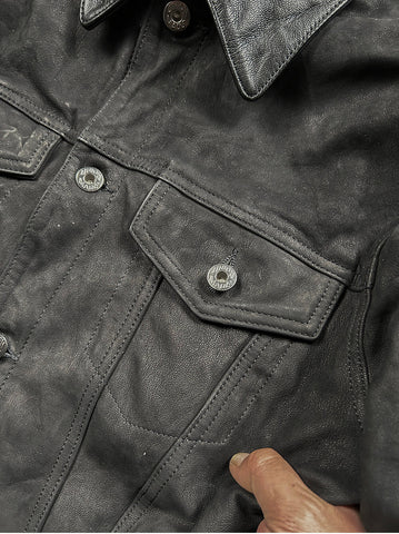 Men's Type III Trucker Jacket, Matte Goatskin