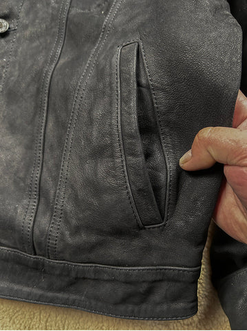 Men's Type III Trucker Jacket, Matte Goatskin