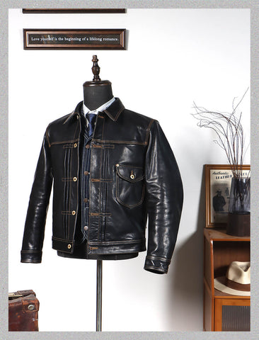 Men's Type I Leather Trucker Jacket